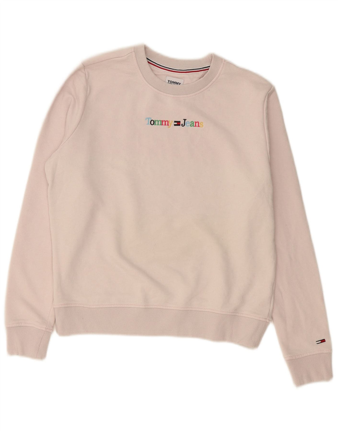 Tommy Hilfiger moletom feminino gráfico oversized jumper Reino Unido 10 pequeno rosa