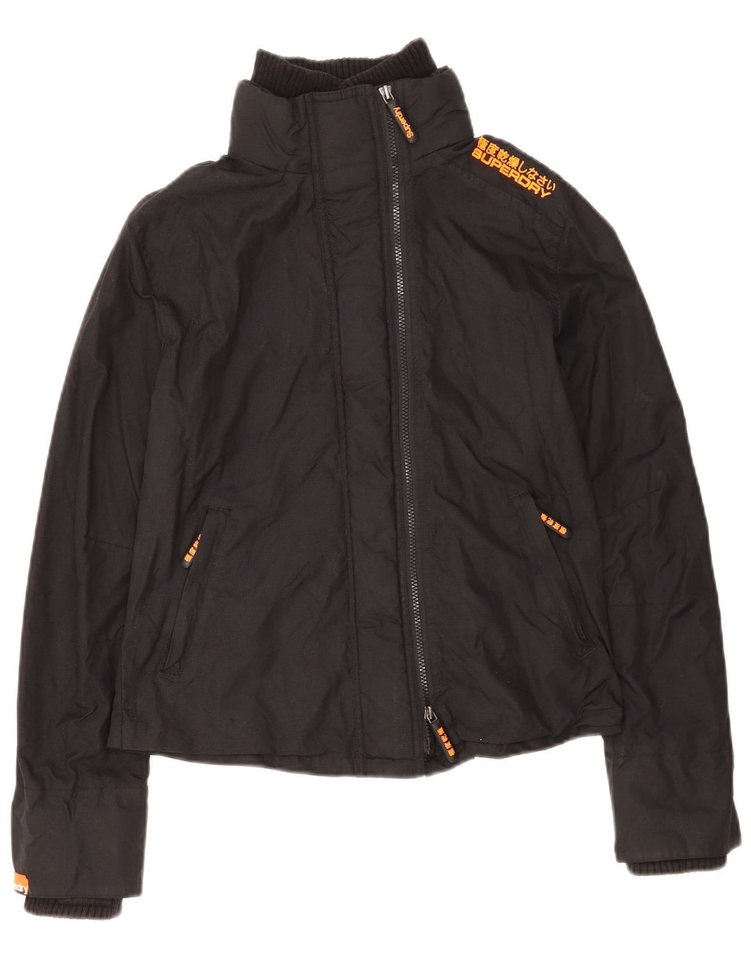 Jaqueta de chuva feminina Superdry Graphic UK 16 grande nylon preto