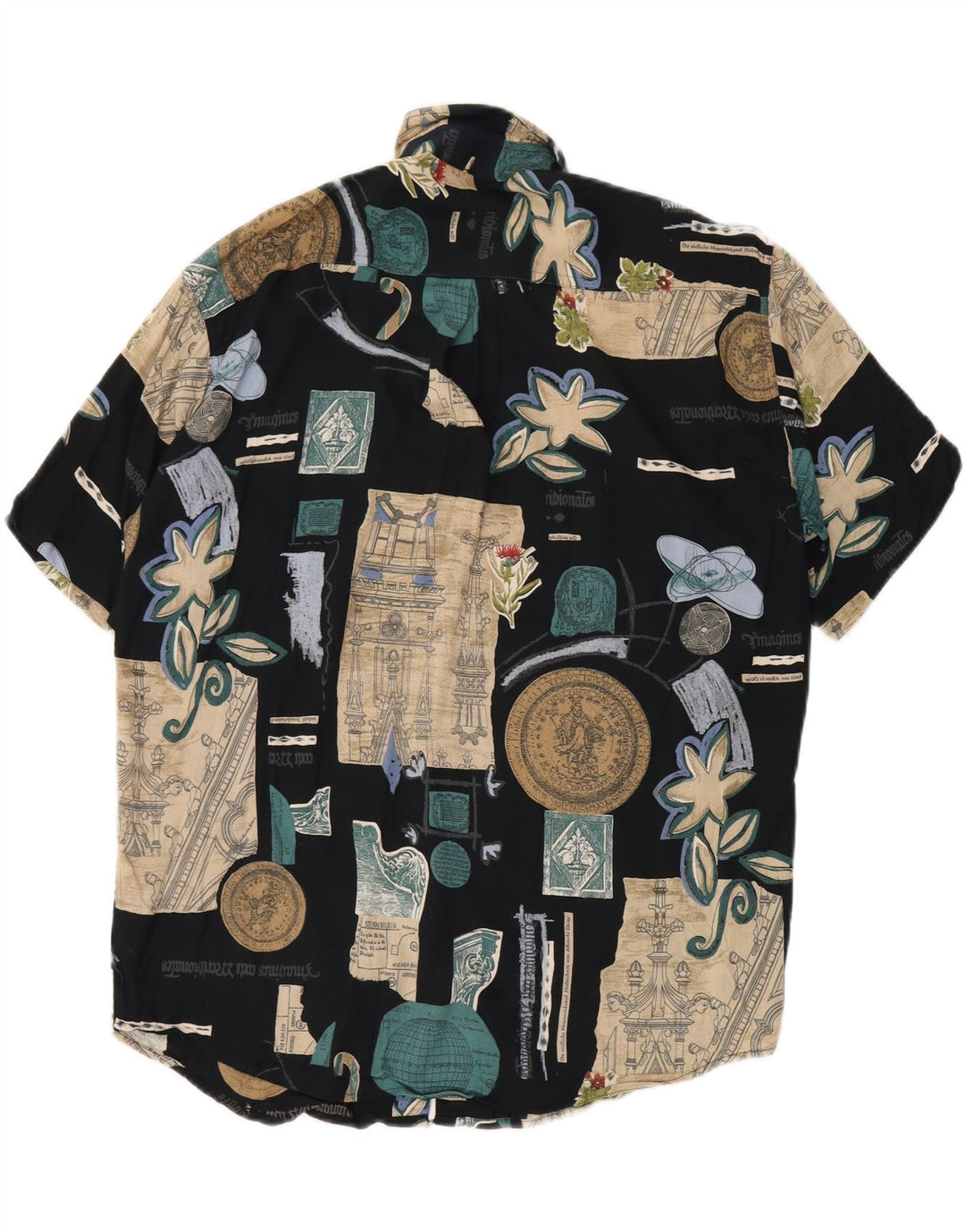 Camisa masculina de manga curta BIG MATCH média azul marinho patchwork viscose