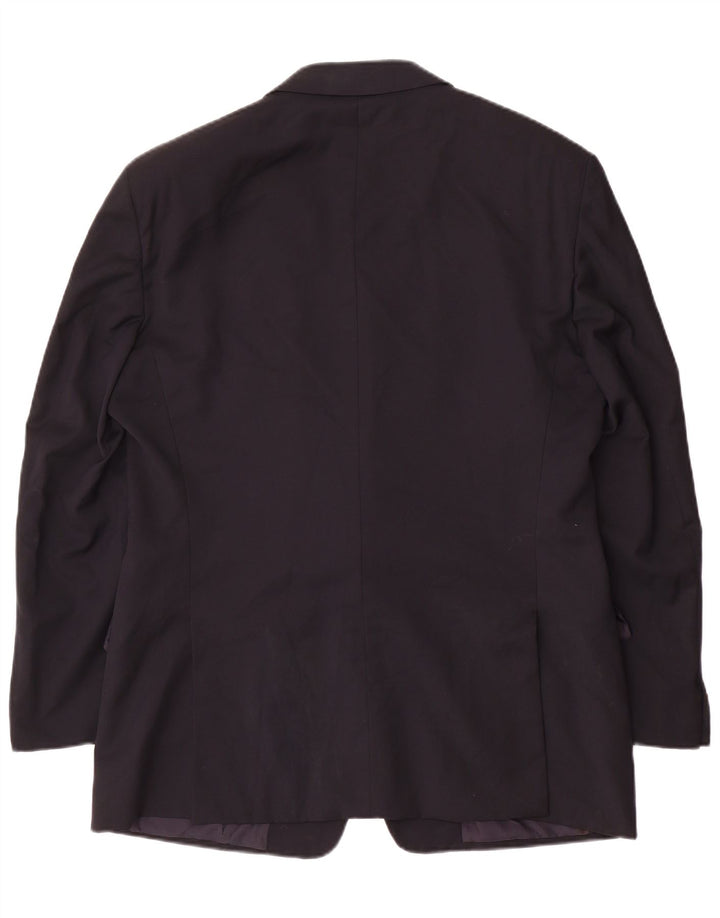 Jaqueta Blazer Masculina Valentino com 2 Botões IT 52 XL Azul Marinho Lã