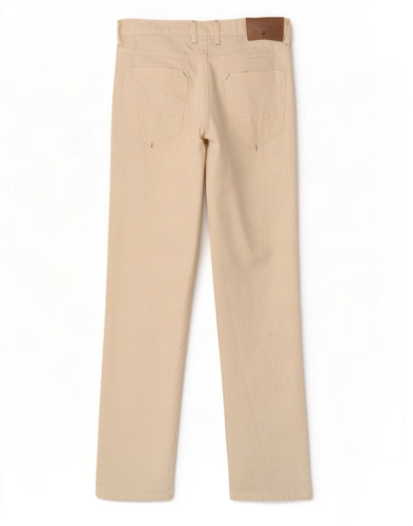 Zara Mens Straight Jeans EU 40 Médio W30 L34 Algodão Branco