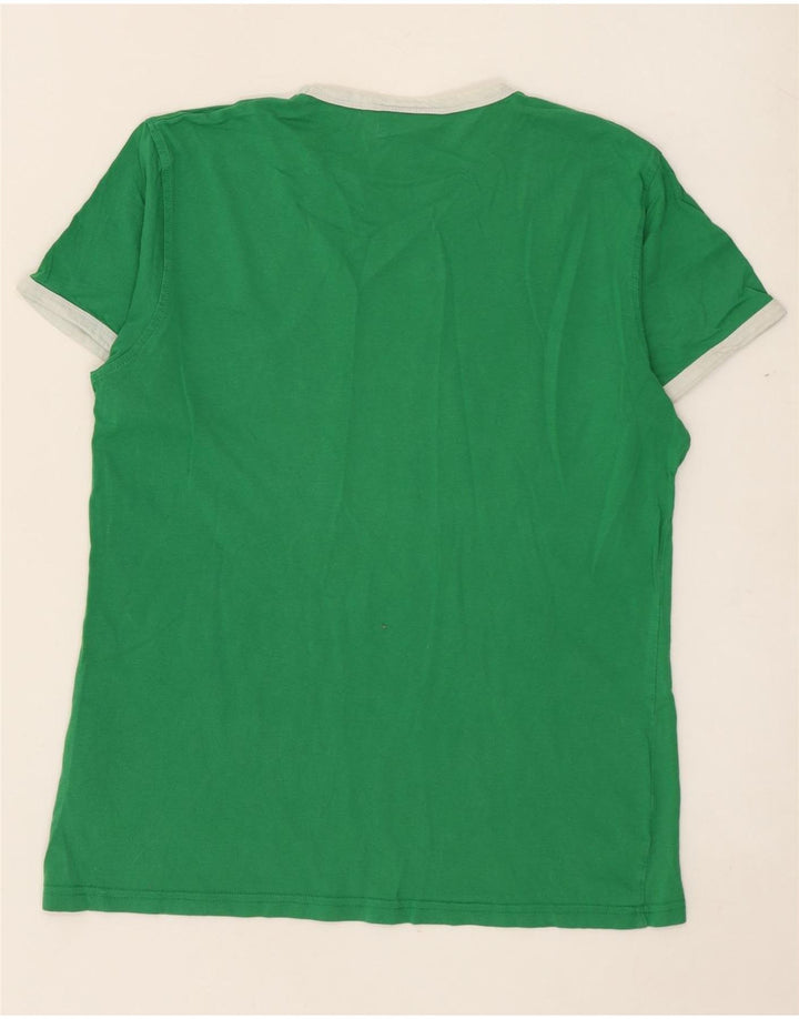 Camiseta masculina Schott com estampa gráfica de algodão verde médio