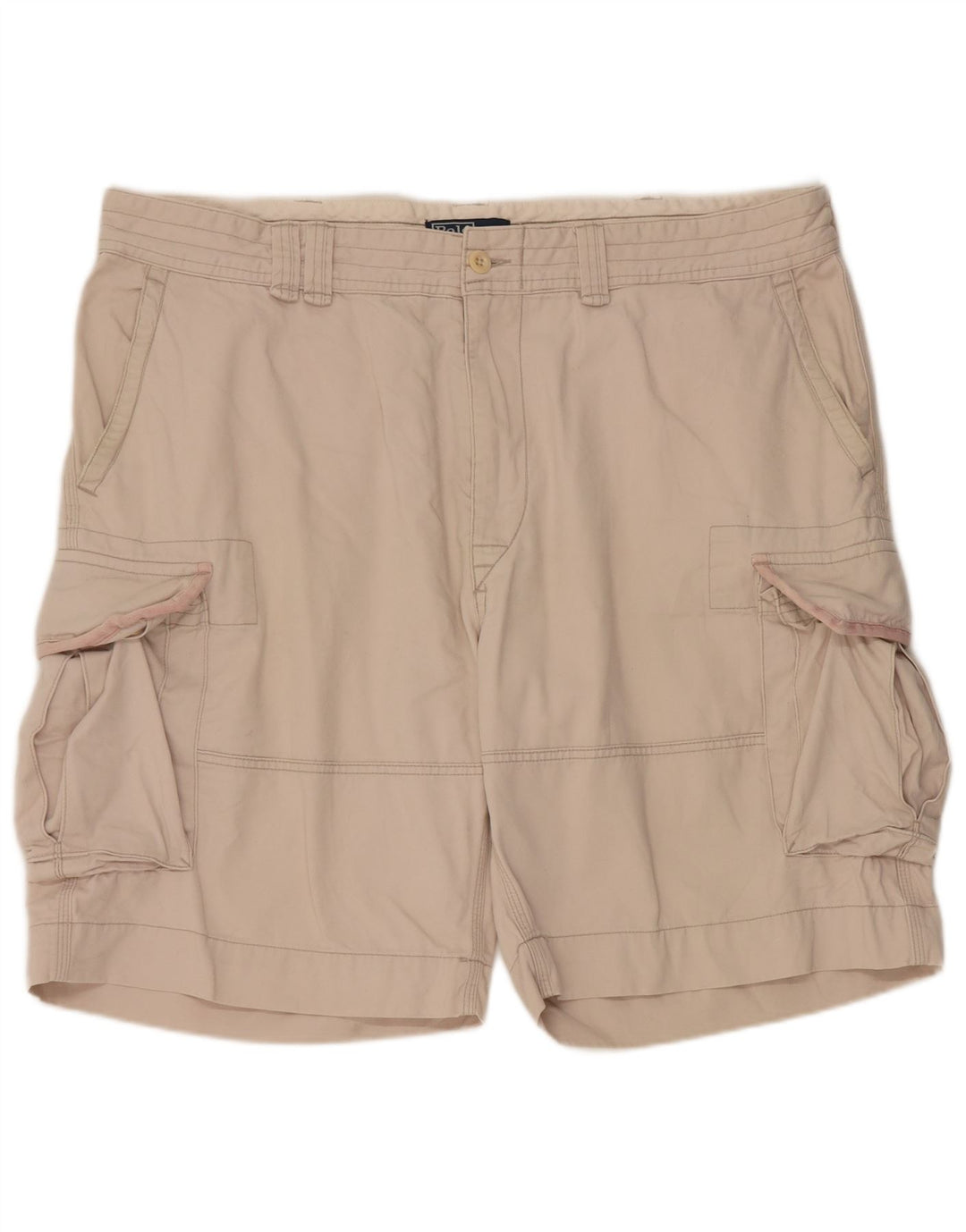 Ralph Lauren Mens Cargo Shorts W40 XL Algodão Bege