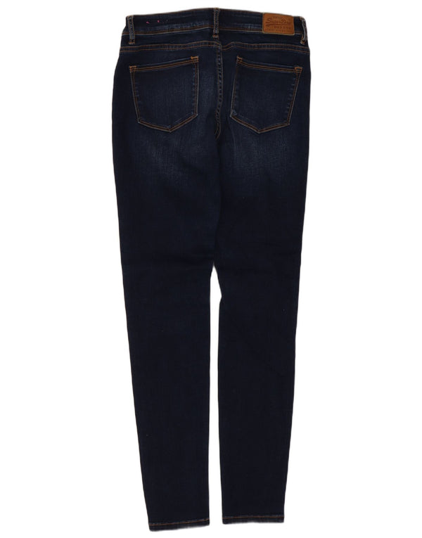 Superdry Feminino Alexia Jegging Jeans W27 L30 Azul Marinho Algodão