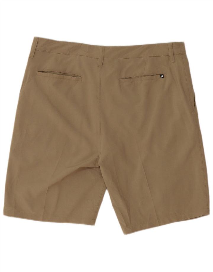 Hurley Mens Chino Shorts W34 Grande Poliéster Cáqui