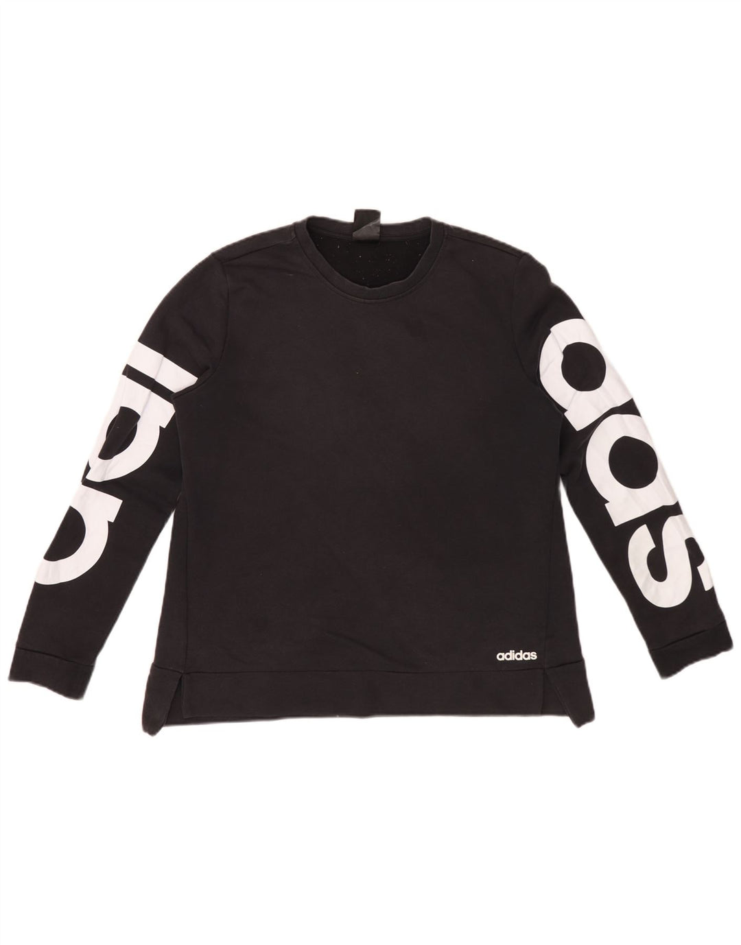 Adidas Womens Climalite Graphic Moletom Jumper IT 44 Médio Algodão Preto