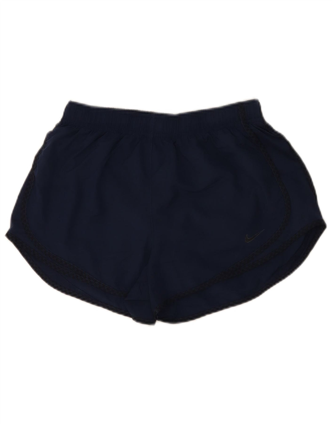 Shorts esportivos femininos Nike Dri Fit UK 12 poliéster azul marinho médio