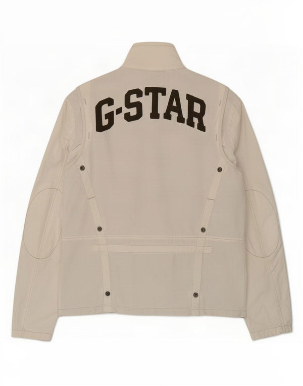 Jaqueta utilitária masculina G-Star UK 42 XL algodão branco