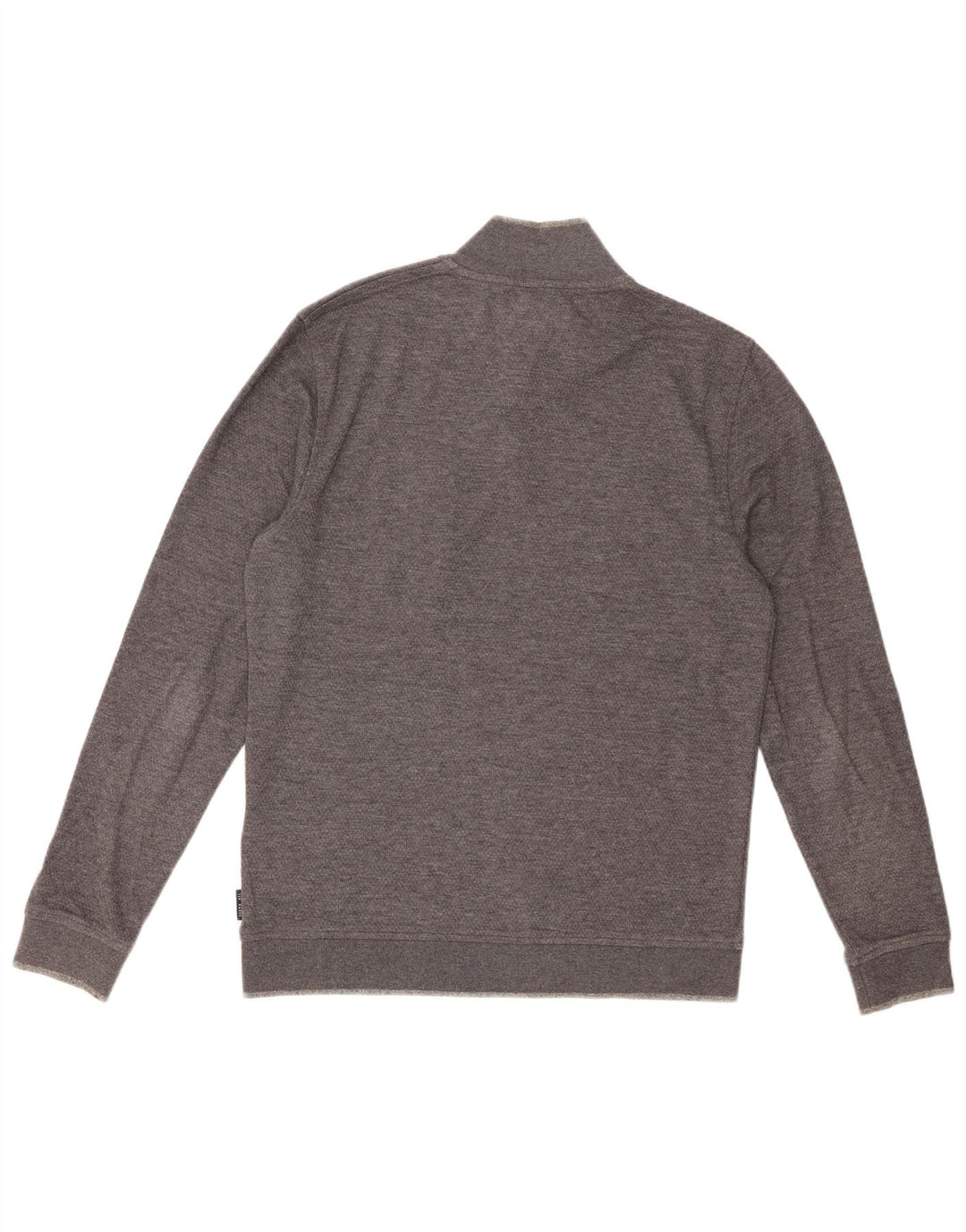 Moletom masculino TED BAKER com zíper e gola alta, tamanho 3, algodão cinza médio