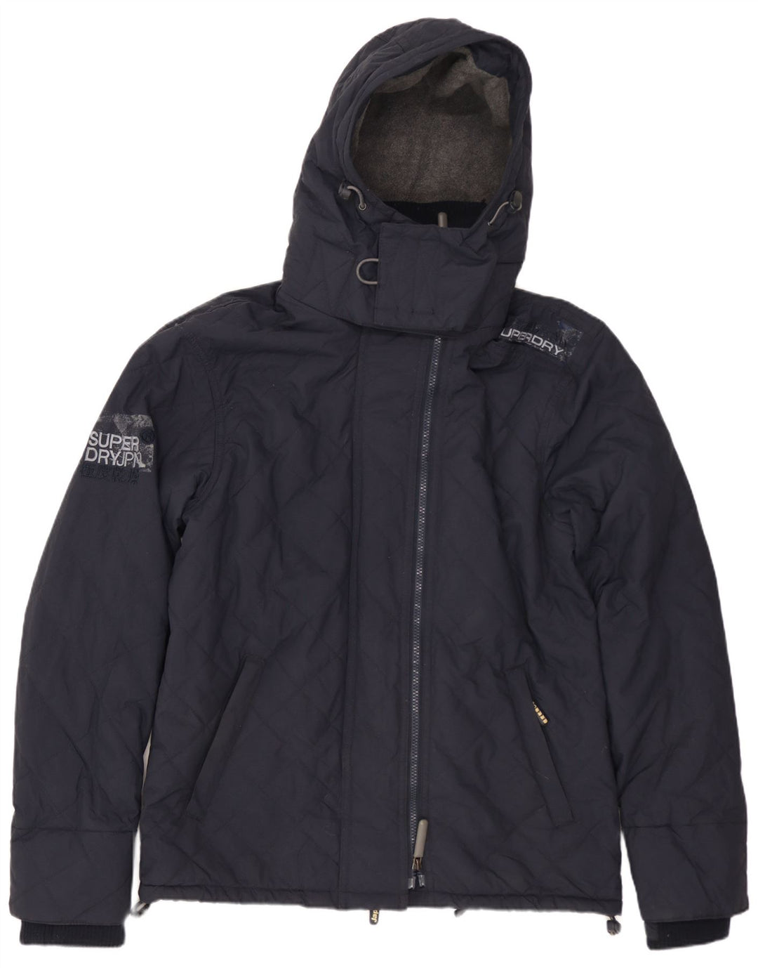 Jaqueta corta-vento feminina SUPERDRY gráfico Reino Unido 14 médio azul marinho