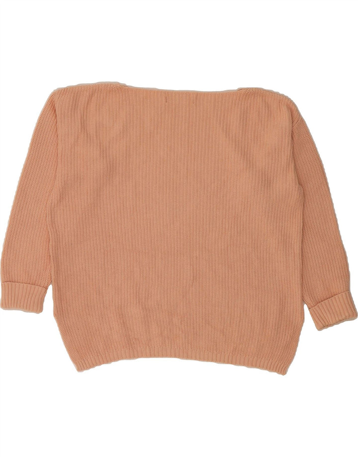 MARKS & SPENCER Womens Boat Neck Jumper Sweater UK 14 Medium Pink Vintage Marks & Spencer and Second-Hand Marks & Spencer from Messina Hembry 