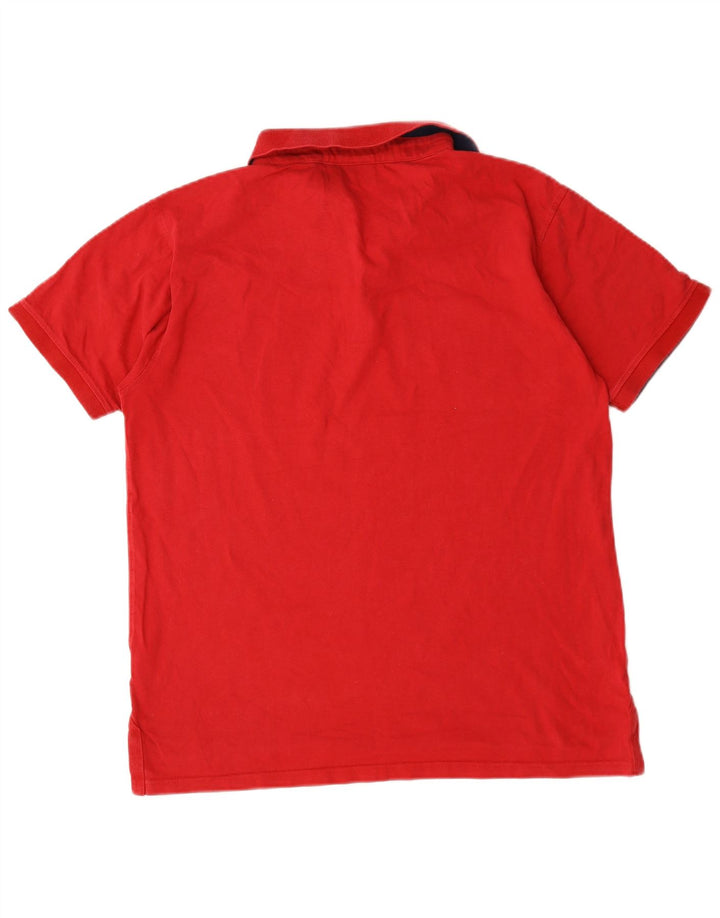 Camisa polo masculina Weird Fish grande algodão vermelho