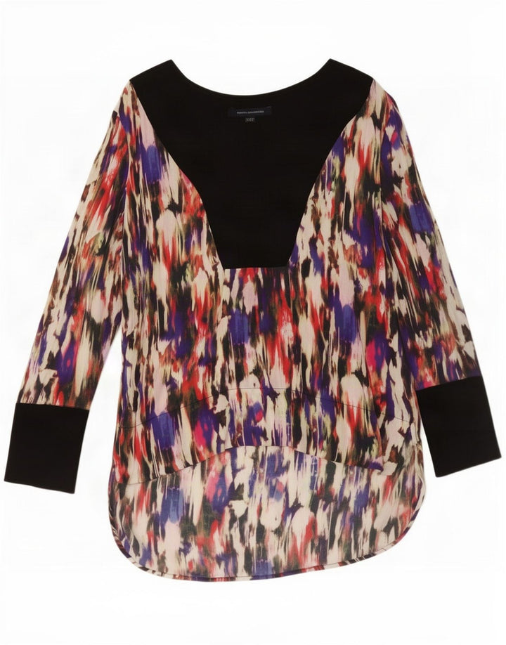 Top túnica feminina French Connection UK 12 médio multicolorido tie-dye