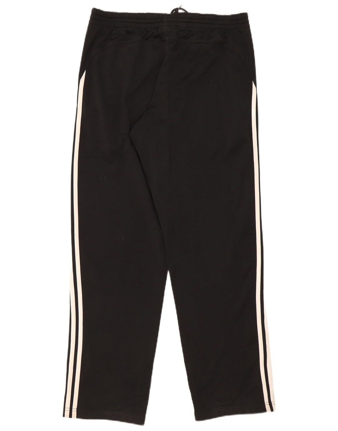Calças de treino masculinas Adidas UK 40/42 poliéster preto médio
