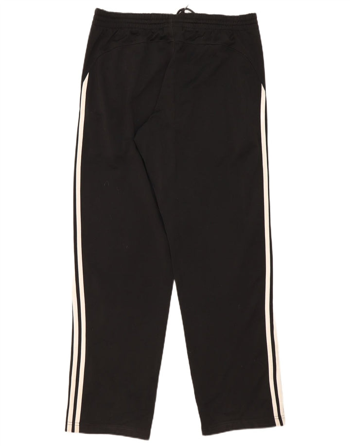 Calças de treino masculinas Adidas UK 40/42 poliéster preto médio