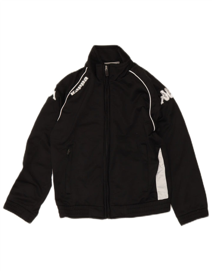 Jaqueta Kappa Boys Graphic Tracksuit 5-6 Anos Preto Colorblock