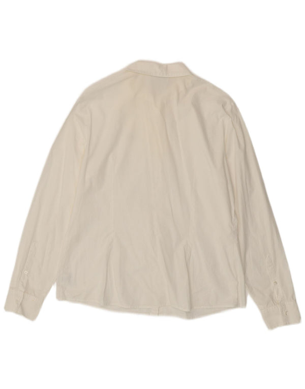 Camisa feminina Lacoste tamanho 42 grande algodão branco