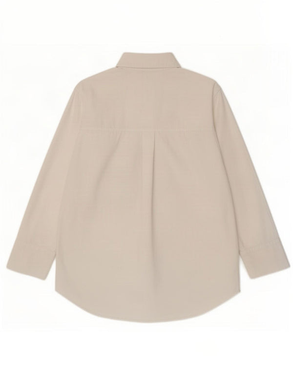 Camisa feminina Zara UK 14 médio branco animal print algodão