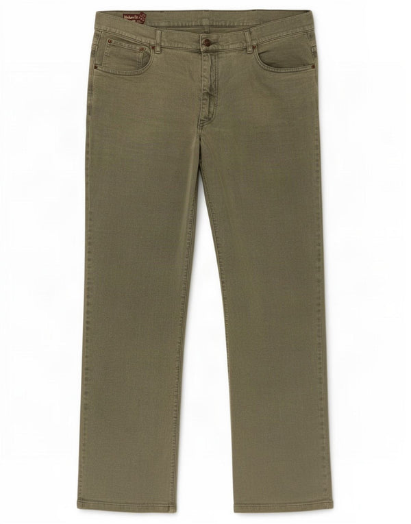 Jeans retos masculinos Marlboro Classics W40 L34 algodão cáqui