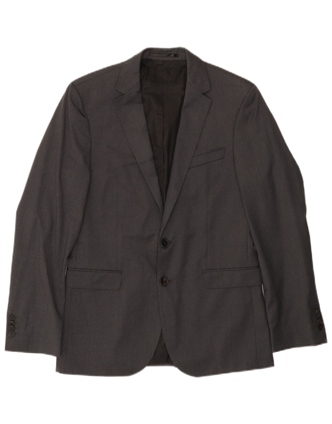 Jaqueta blazer masculina de 2 botões HUGO BOSS Reino Unido 36 pequena cinza