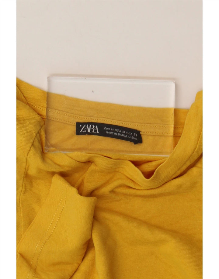 Blusa feminina Zara Top UK 14 Médio Amarelo