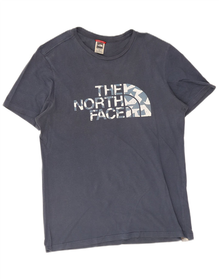 Camiseta gráfica masculina The North Face azul médio