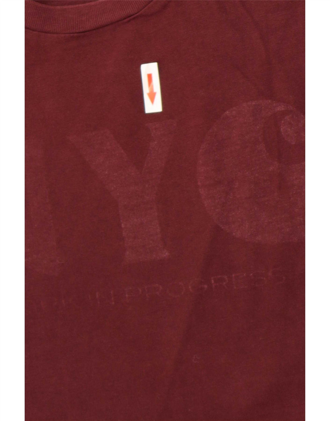 Camiseta gráfica masculina Carhartt Top médio algodão Borgonha