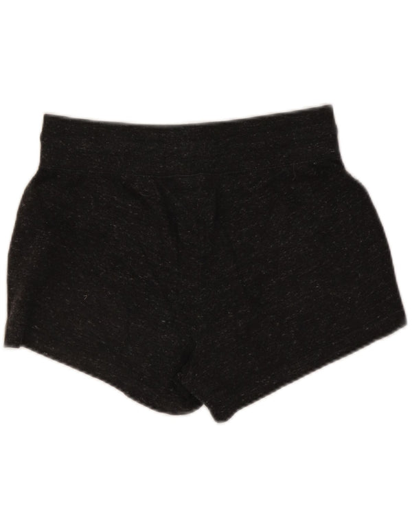 Shorts esportivos femininos Nike UK 12 algodão manchado cinza médio