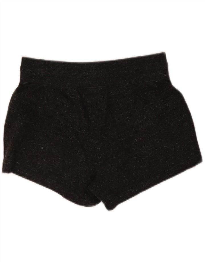 Shorts esportivos femininos Nike UK 12 algodão manchado cinza médio