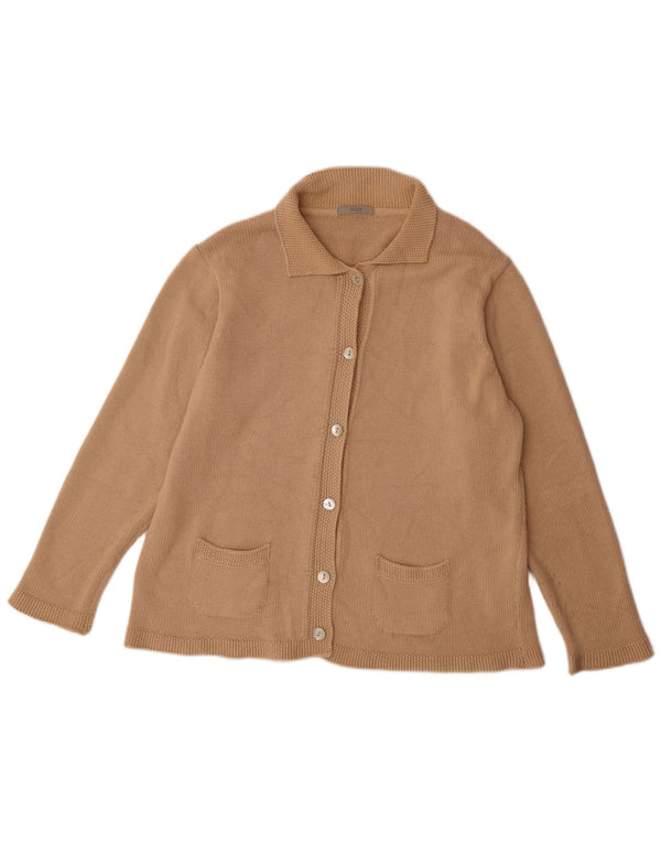 Suéter cardigã feminino Marks & Spencer Reino Unido 20 2XL bege acrílico