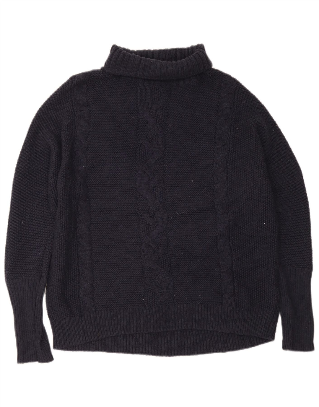 Suéter feminino Gap com gola alta e gola alta Reino Unido 16 grande azul marinho nylon