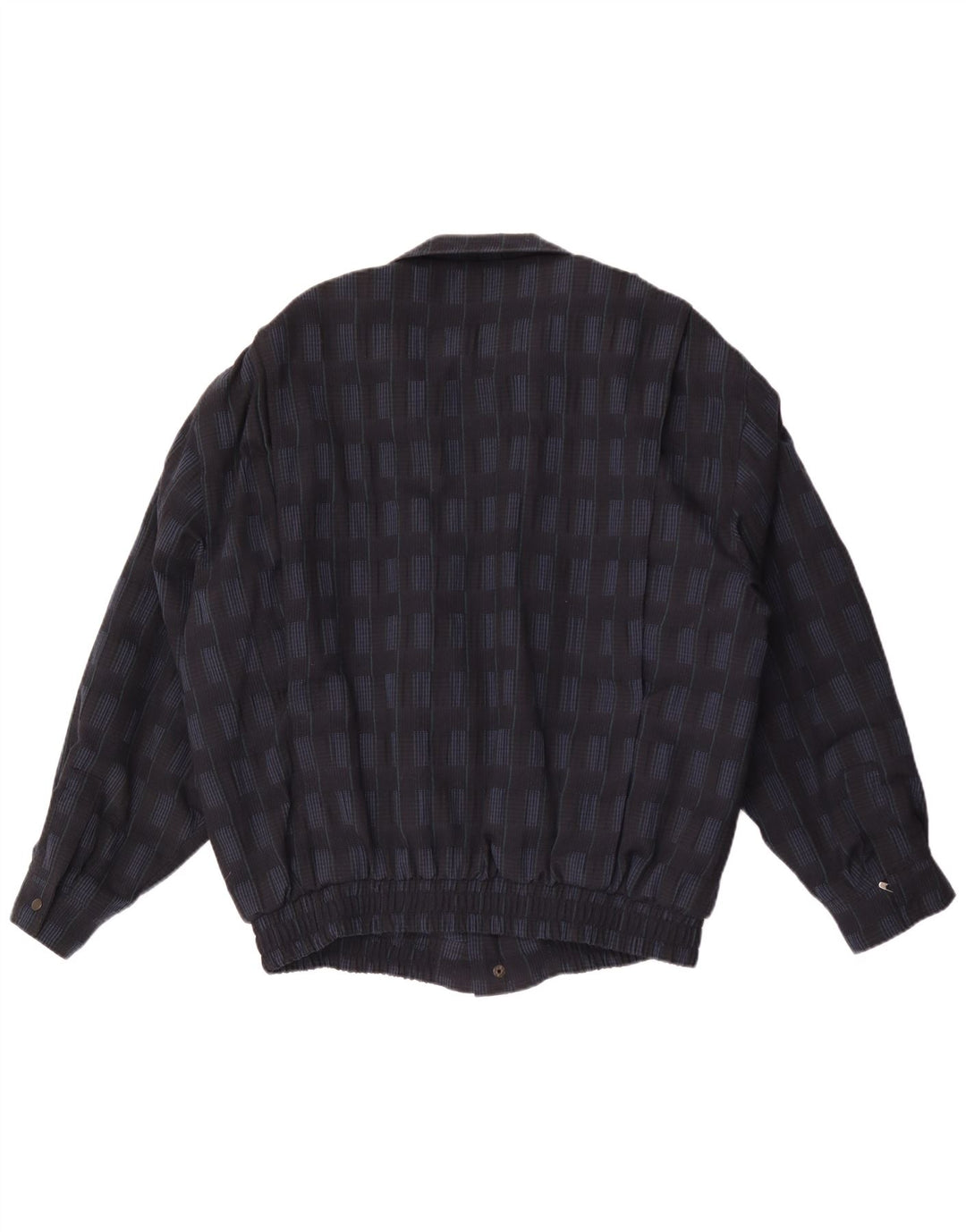 Jaqueta bomber militar masculina Trevira UK 44 2XL poliéster xadrez azul marinho