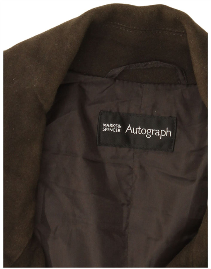 Jaqueta masculina de camurça aberta Marks & Spencer Autograph UK 42 XL cáqui