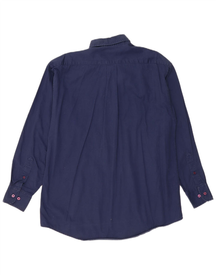 Camisa masculina PIERRE CARDIN grande algodão azul marinho