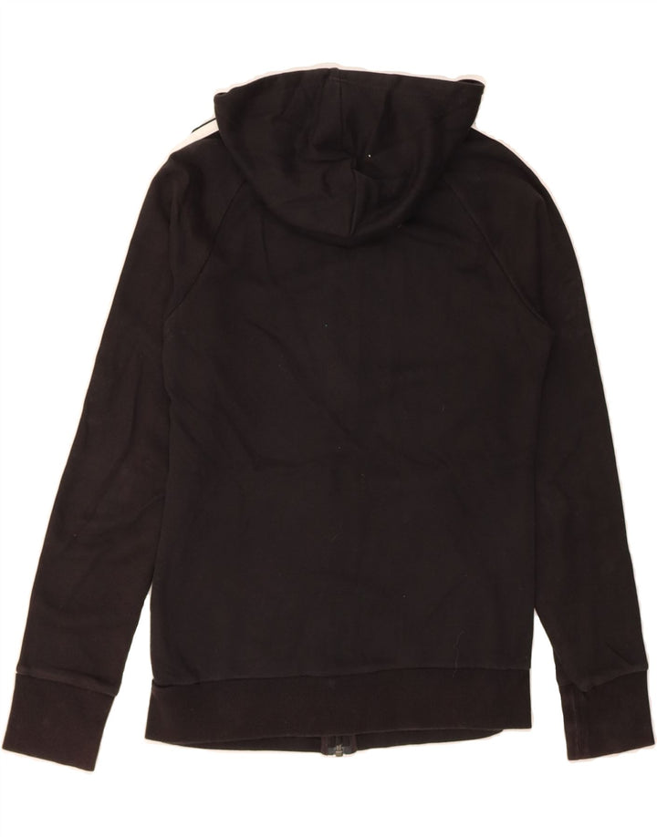 ADIDAS Girls Zip Hoodie Sweater 13-14 Years Black Cotton Vintage Adidas and Second-Hand Adidas from Messina Hembry 