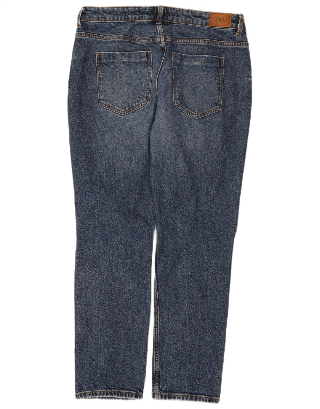 Calça jeans reta feminina Zara EU 40 médio W30 L28 algodão azul