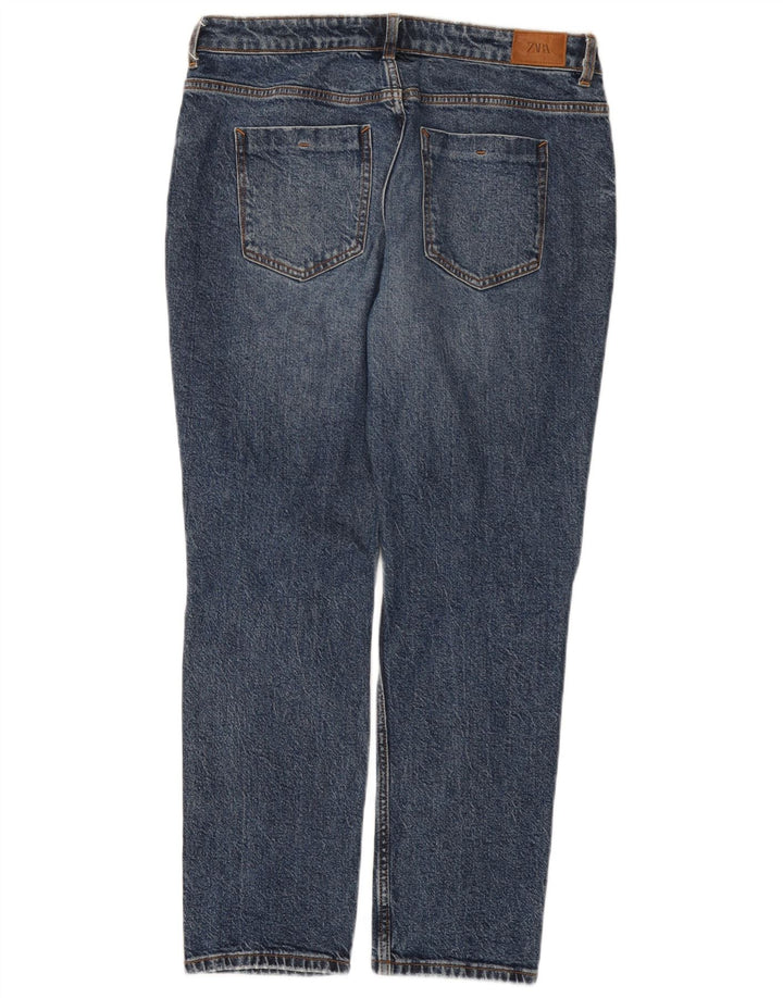 Calça jeans reta feminina Zara EU 40 médio W30 L28 algodão azul