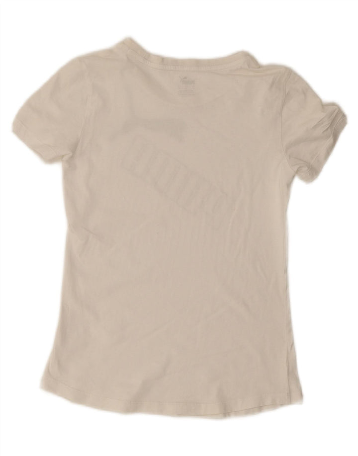 Puma Camiseta Feminina Graphic Top UK 10 Pequena Branca