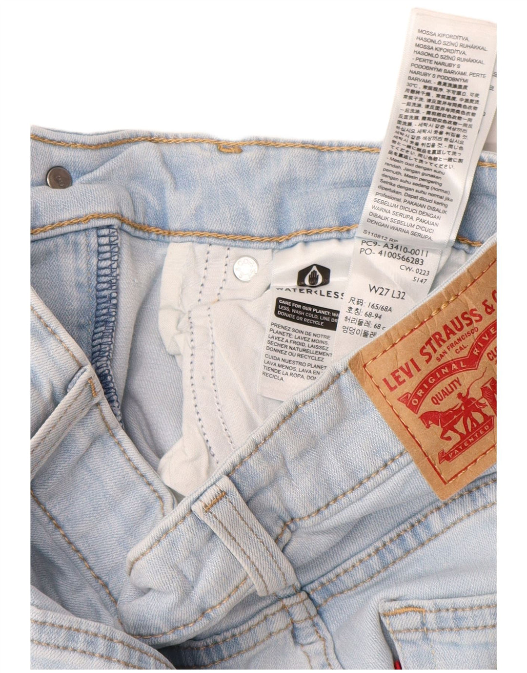 Calça jeans feminina Levi's 726 Flared W27 L32 azul algodão