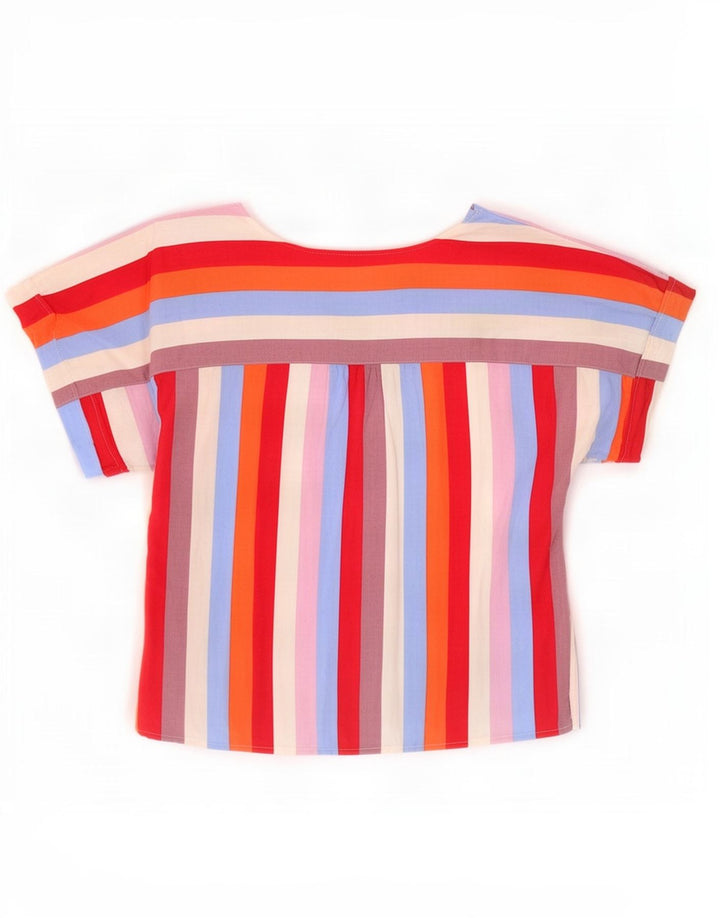 Blusa feminina Marks & Spencer Crop Shirt Reino Unido 10 pequena multicolorida