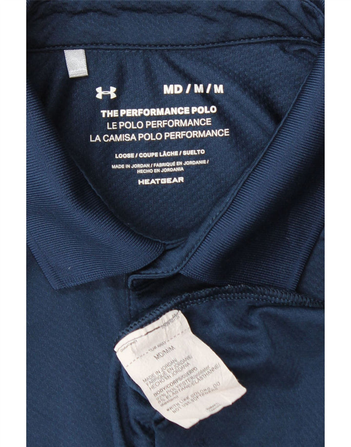 Camisa polo masculina Under ARMOUR Heat Gear poliéster azul marinho médio