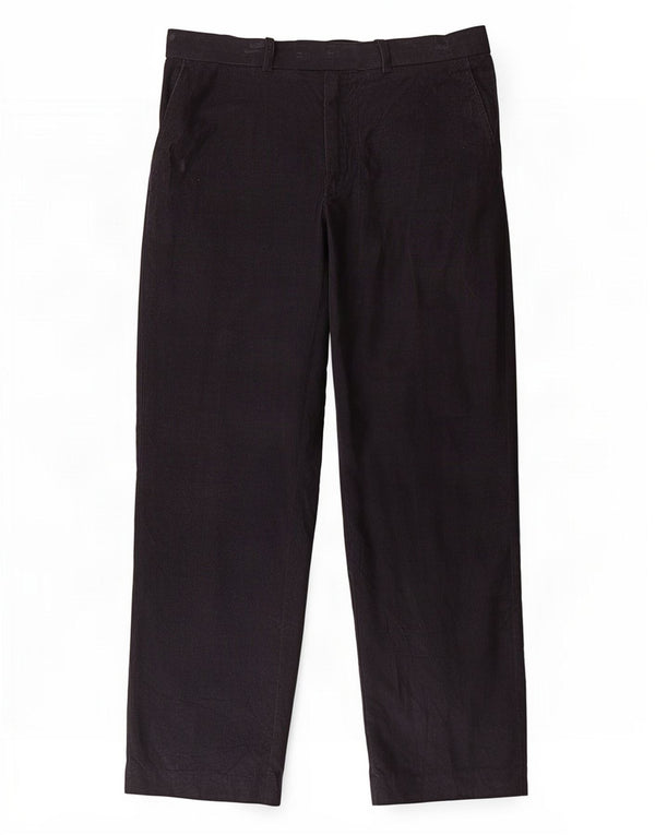 Calça masculina reta de veludo cotelê Marks & Spencer W36 L31 algodão azul marinho