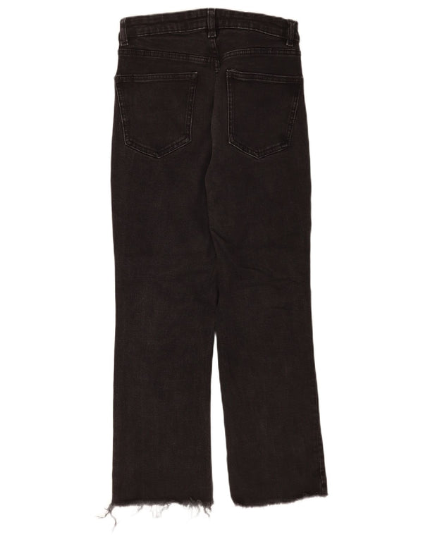 Calça jeans reta feminina Zara EU 40 médio W30 L25 preto