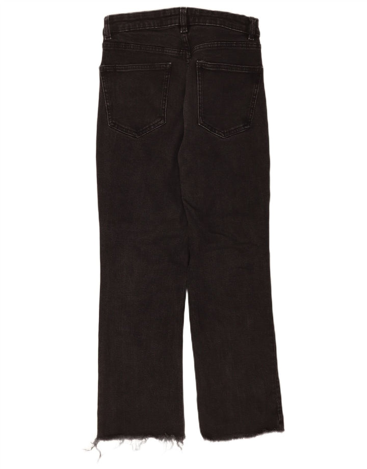 Calça jeans reta feminina Zara EU 40 médio W30 L25 preto