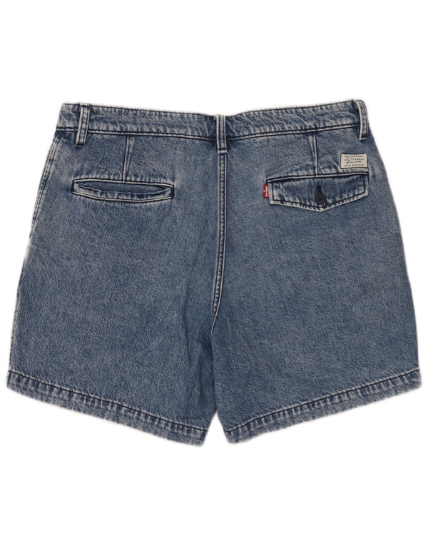 Shorts jeans feminino Levi's W34 grande algodão azul