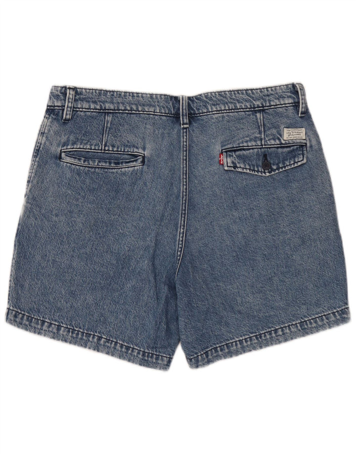 Shorts jeans feminino Levi's W34 grande algodão azul