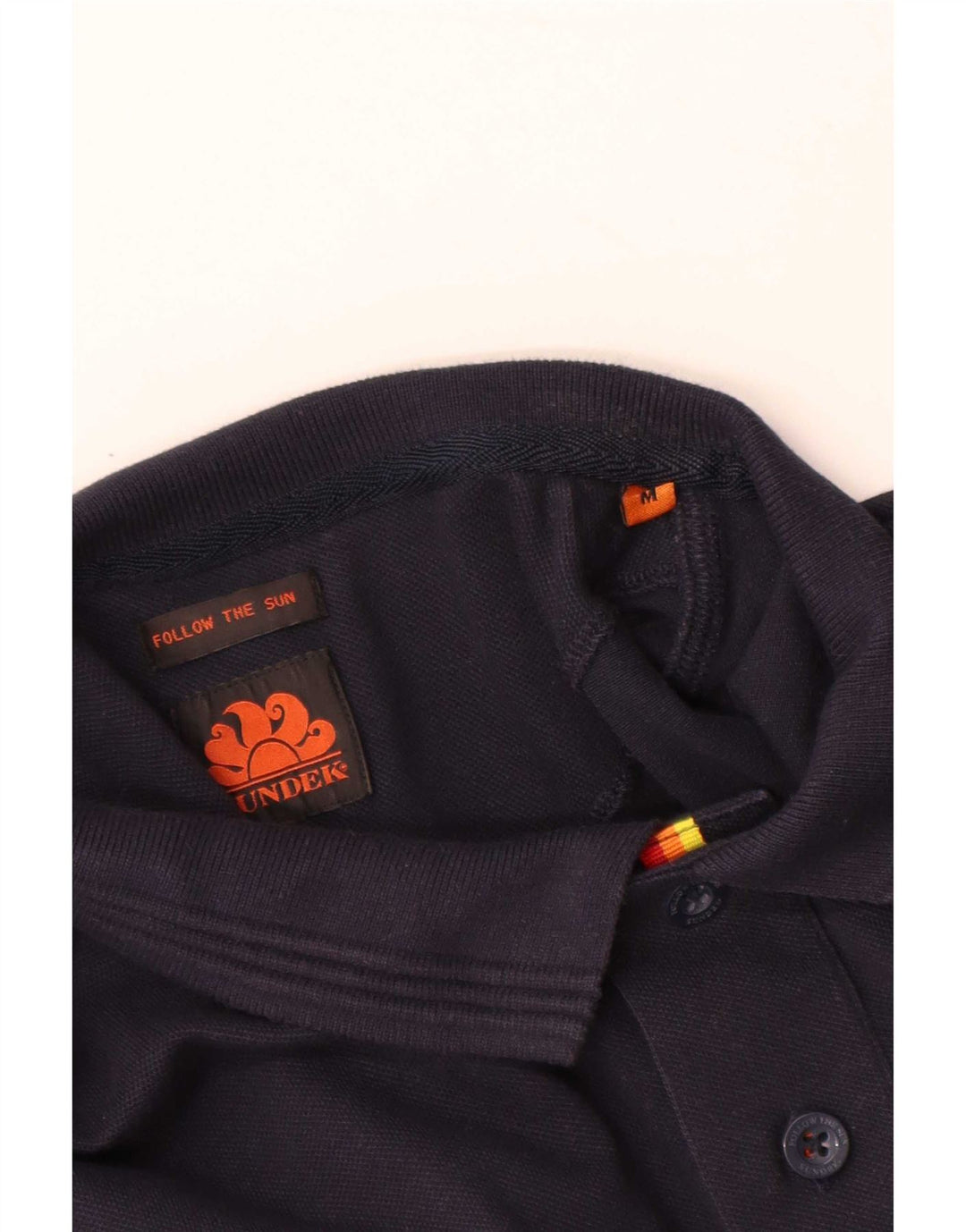 Camisa polo masculina Sundek de algodão azul marinho médio