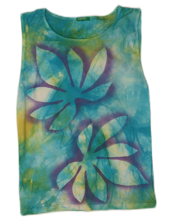 Colete feminino Benetton UK 4 XS multicolorido tie-dye