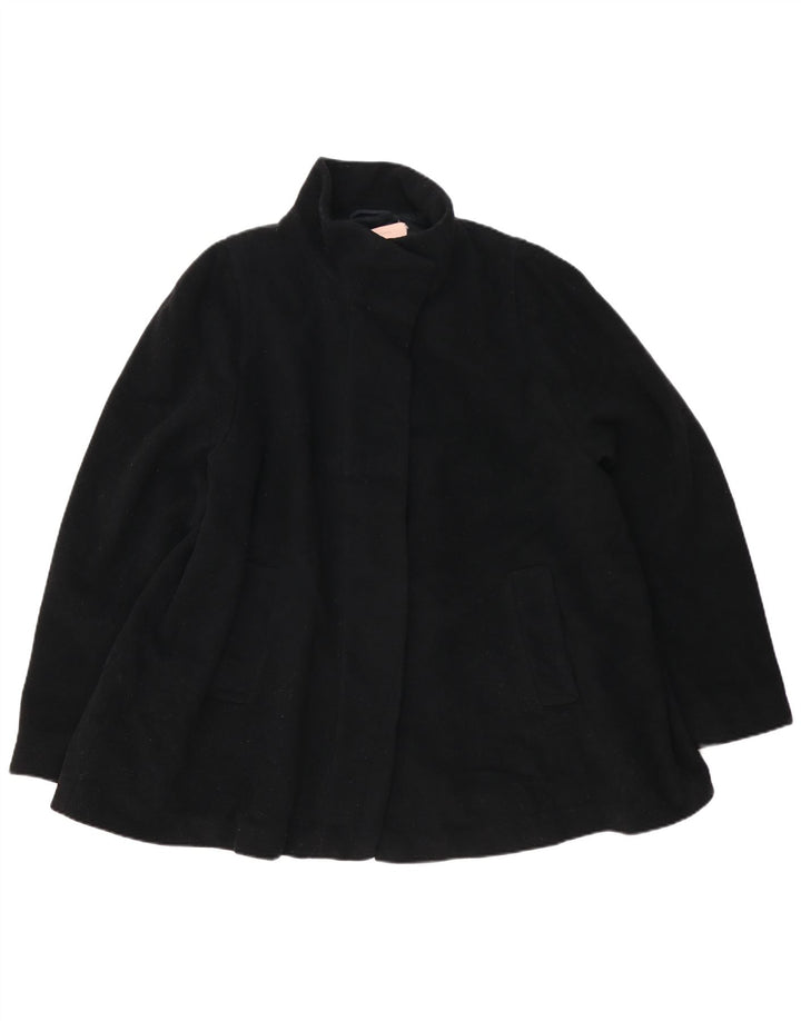 Sobretudo feminino John Lewis UK 18 XL lã preta