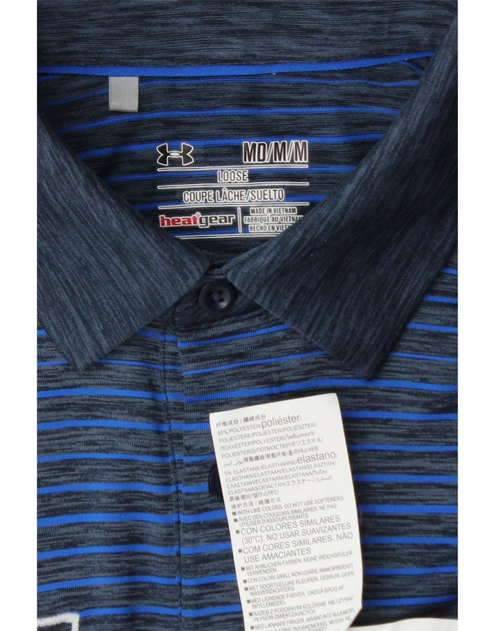 Camisa polo masculina Under ARMOR Heat Gear Graphic listrada azul média